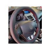 Renault Symbol 2013+ Direksiyon Kılıfı Dikmeli Kırmızı İpli 11cm
