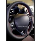 Renault Symbol 2013+ Uyumlu Direksiyon Kilifi Dikmeli Kirmizi Ipli 11Cm