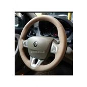 Renault Symbol 3 (2013+) Deri Dikmeli Direksiyon Kılıfı Bej Renk 11.cm