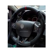 Renault Symbol Dikmeli Direksiyon Kılıfı Alkantra Karbon Kırmızı