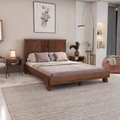 Renazzo Mobilya Alaz Model Ceviz Renk Çam Ahşap Dikey 90x190 cm Karyola
