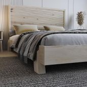 Renazzo Mobilya Alaz Model Doğal Çam Ahşap Yatay 90x190 cm Karyola