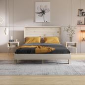 Renazzo Mobilya Ebruli Model 140x190 cm Vernikli Çam Ahşap Karyola