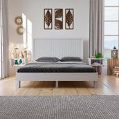 Renazzo Mobilya Ebruli Model Beyaz 120x200 cm Çam Ahşap Karyola