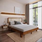 Renazzo Mobilya Hazeran 90x200 cm Lilyum Model Ceviz Renk Ahşap Karyola