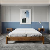 Renazzo Mobilya Loft Model 150x200 cm Ceviz Renk Çam Ahşap Karyola
