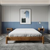 Renazzo Mobilya Loft Model 90x200 cm Ceviz Renk Çam Ahşap Karyola