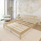 Renazzo Mobilya Lotus Model Vernikli Çam 120x200 cm Ahşap Karyola