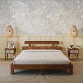 Renazzo Mobilya Lotus New Frezya Model Ceviz Ahşap 90x190 cm Karyola