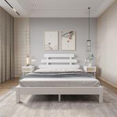 Renazzo Mobilya Lotus X Model 90x190 cm Beyaz Renk Çam Ahşap Karyola