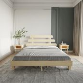 Renazzo Mobilya Lotus X New Firuze Model 140x190 cm Vernikli Ahşap Karyola