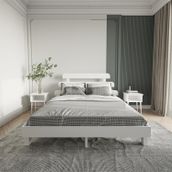Renazzo Mobilya Lotus X New Firuze Model 90x200 cm Beyaz Ahşap Karyola