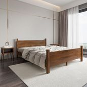 Renazzo Mobilya Melodi Model 180x200 cm Ceviz Çam Ahşap Karyola
