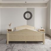 Renazzo Mobilya Milano Model 140x190 cm Vernikli Çam Ahşap Karyola