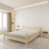 Renazzo Mobilya Mirage Model 90x200 cm Doğal Çam Ahşap Karyola