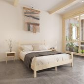 Renazzo Mobilya Natura Model 180x200 cm Vernikli Çam Ahşap Karyola
