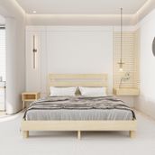 Renazzo Mobilya Natura New Model 140x200 cm Vernikli Çam Ahşap Karyola