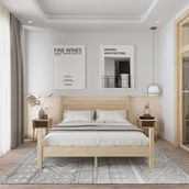 Renazzo Mobilya Urban Model 140x200 cm Vernikli Çam Ahşap Karyola