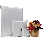 Repro Design 30X45 Lüks Gümüş 10 Adet Yapışkanlı Metalize Hediye Poşeti Metalik Hediye Ambalaj Paketi - Gri