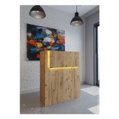 Resital Ledli Karşılama Bankosu G-90 cm Ofis Kasa Resepsiyon Masası BANKO-003-6-6