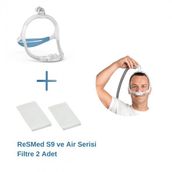 Resmed Airfit P30i Cpap Burun Yastık Maskesi + S9 ve Air Serisi Filtre 2’li Paket