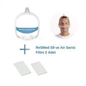 Resmed S9 ve Air Serisi Filtre 2’li Paket + AirFit N30i CPAP Burun Maskesi
