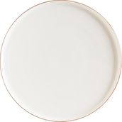 Retro Hygge 6 Adet 28 Cm Kahverengi Kenar Çizgili Porselen Düz Tabak