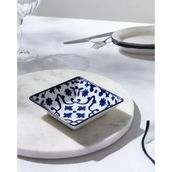 Reve Bleu Ellis Kare Tabak - 12 cm - Mavi/Beyaz