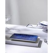 Reve Bleu Mais Dikdörtgen Tabak - 22 cm - Mavi/Beyaz