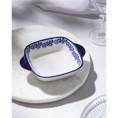Reve Bleu Orva Kare Tabak - 17 cm - Mavi/Beyaz