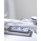 Reve Bleu Seren Dikdörtgen Tabak - 22 cm - Mavi/Beyaz