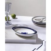 Reve Bleu Tierra Oval Tabak - 19 cm - Mavi/Beyaz