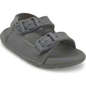 Rexba Unisex Çift Tokalı Günlük Sandalet Gri Renk