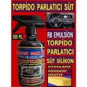 Ribbon Car Wax Rb Emulsion (Torpido Parlatıcı Yenileme ve Koruma Bakım Süt silikon) 500 ml