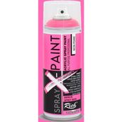 Rich Spray X-Paint 400 ml Neon Pembe Akrilik Sprey Boya