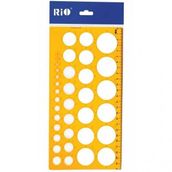 Rio Daire Şablonu Cetvel Sarı