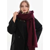 Ritagarcia Kadın Yumuşak Dokulu Düz Atkı Sezonluk Kullanım İçin Uygun - Standart - Bordo