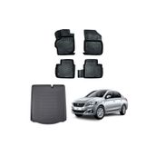 Rizline Peugeot 301 2012+ Siyah 3D Havuzlu Paspas ve Bagaj Havuzu