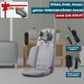 Rlx50 3d Shiatsu Masaj Koltuğu Isıtmalı, Titreşimli, Masaj Cihazı Gri