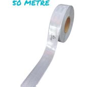 Rm Tüvtürk Onaylı Reflektör Fosforlu Düz Şerit Bant Beyaz 50 Metre E8 Belge