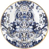 Roberto Cavalli Azulejos Mavi Beyaz Desenli Porselen Ekmek & Tatlı Tabağı 16,5 cm - Standart