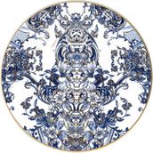 Roberto Cavalli Azulejos Mavi Beyaz Desenli Porselen Pasta Tabağı 21 cm - Standart
