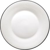 Roberto Cavalli Lizzard Platin Yılan Derisi Desenli Porselen Çukur Tabak 22 cm - Beyaz - Standart