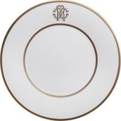 Roberto Cavalli Silk Gold Beyaz Porselen Pasta Tabağı 21 cm - Standart