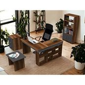 Robin Home Boston L Ofis Çalışma Masası Takımı Barok-Antrasit