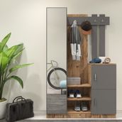 Robin Home Lenka Gri Vestiyer Portmanto Ayakkabılık