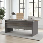 Robin Home Ofis Çalışma Masası 180*90CM Gri-Kahve