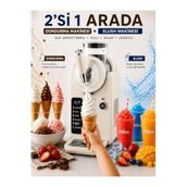 Robo 2in1 Beyaz Slush ve Dondurma Makinesi