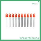 Robot Diyar Kırmızı 5 mm 10 Adet Led Paketi