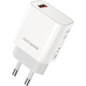 Rock T48 Space Single 18 W Qc 3.0 Beyaz Mini Seyahat Şarj Cihazı